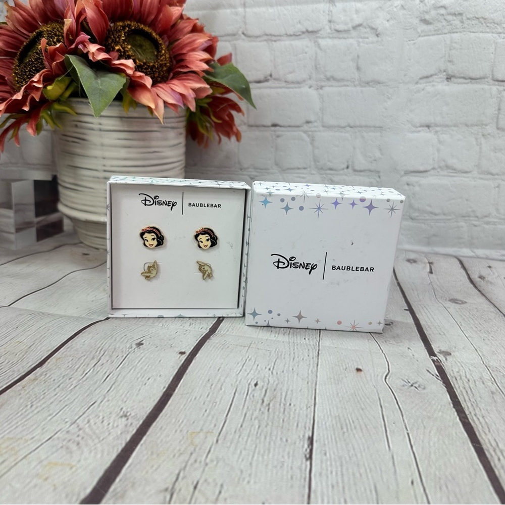 BaubleBar Disney princess snow white and bird stud Earrings set